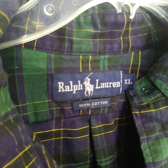 Ralph Lauren Blue-Green Plaid Longsleeve Shirt - Picture 3 of 4